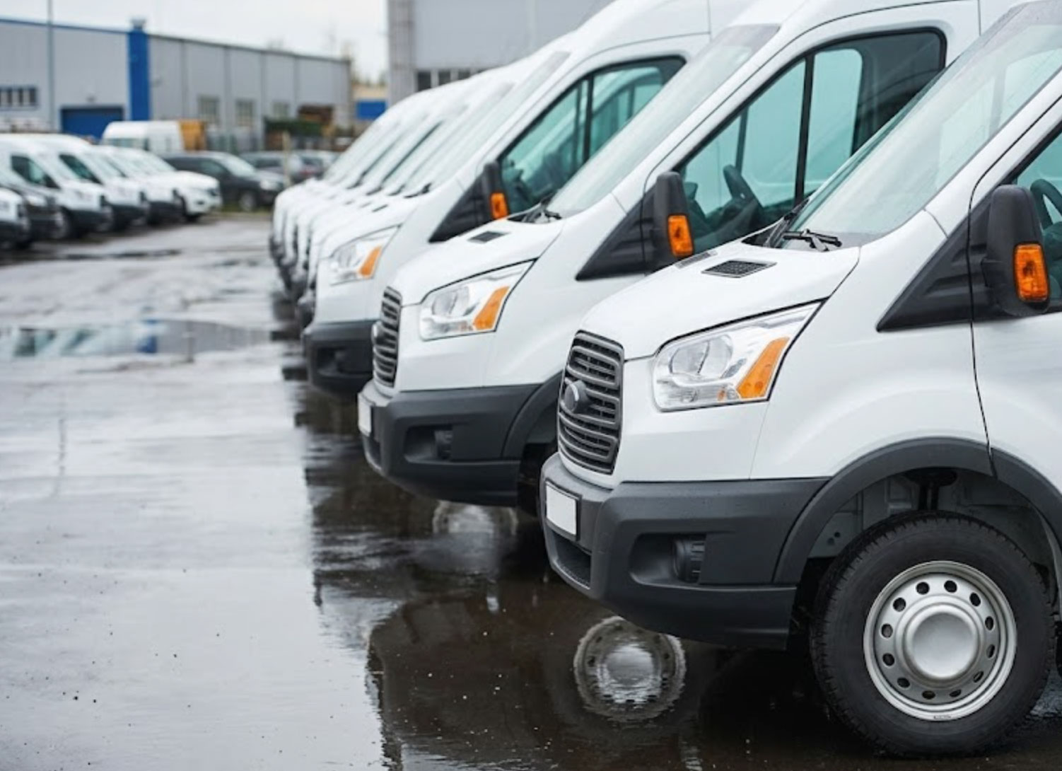 A fleet of work vans we keep on the road
