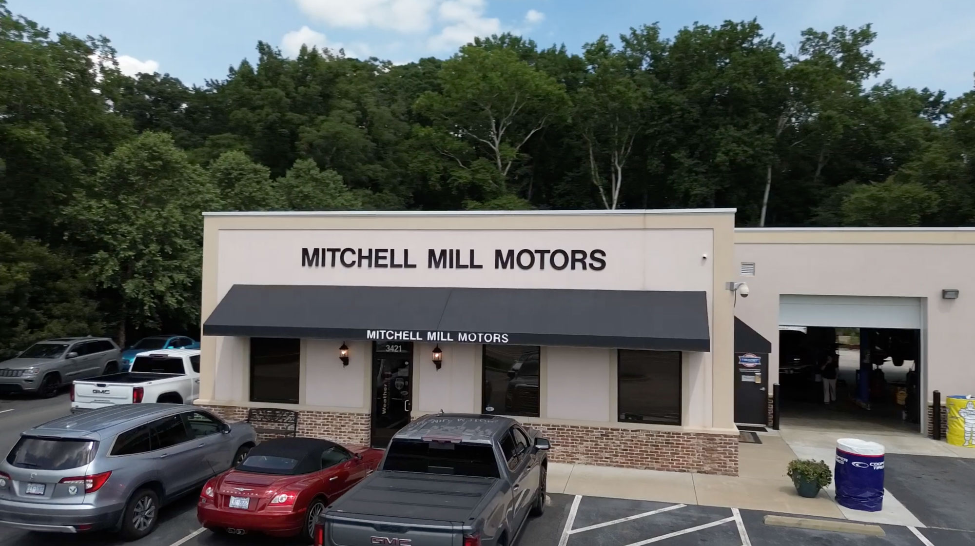 Front of Mitchell Mill Motors on Forestville Rd
